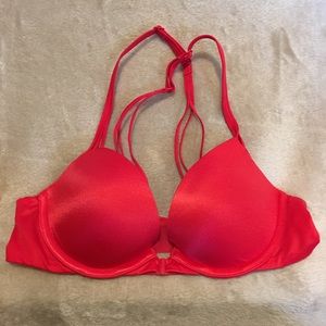 Hot!! 🔥 Bright red racerback strappy VS bra 32B